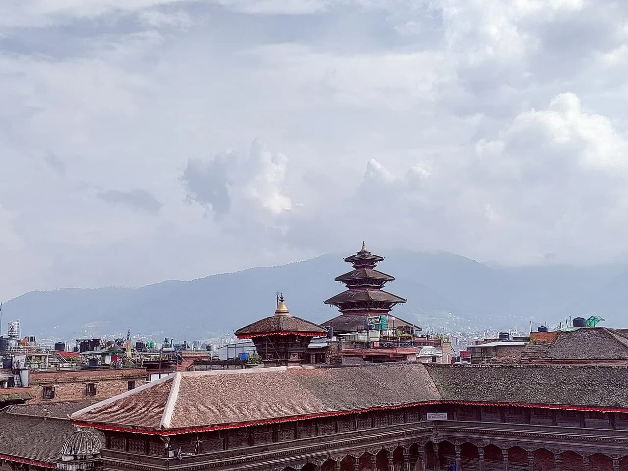 Temple roofs above Bhaktapur