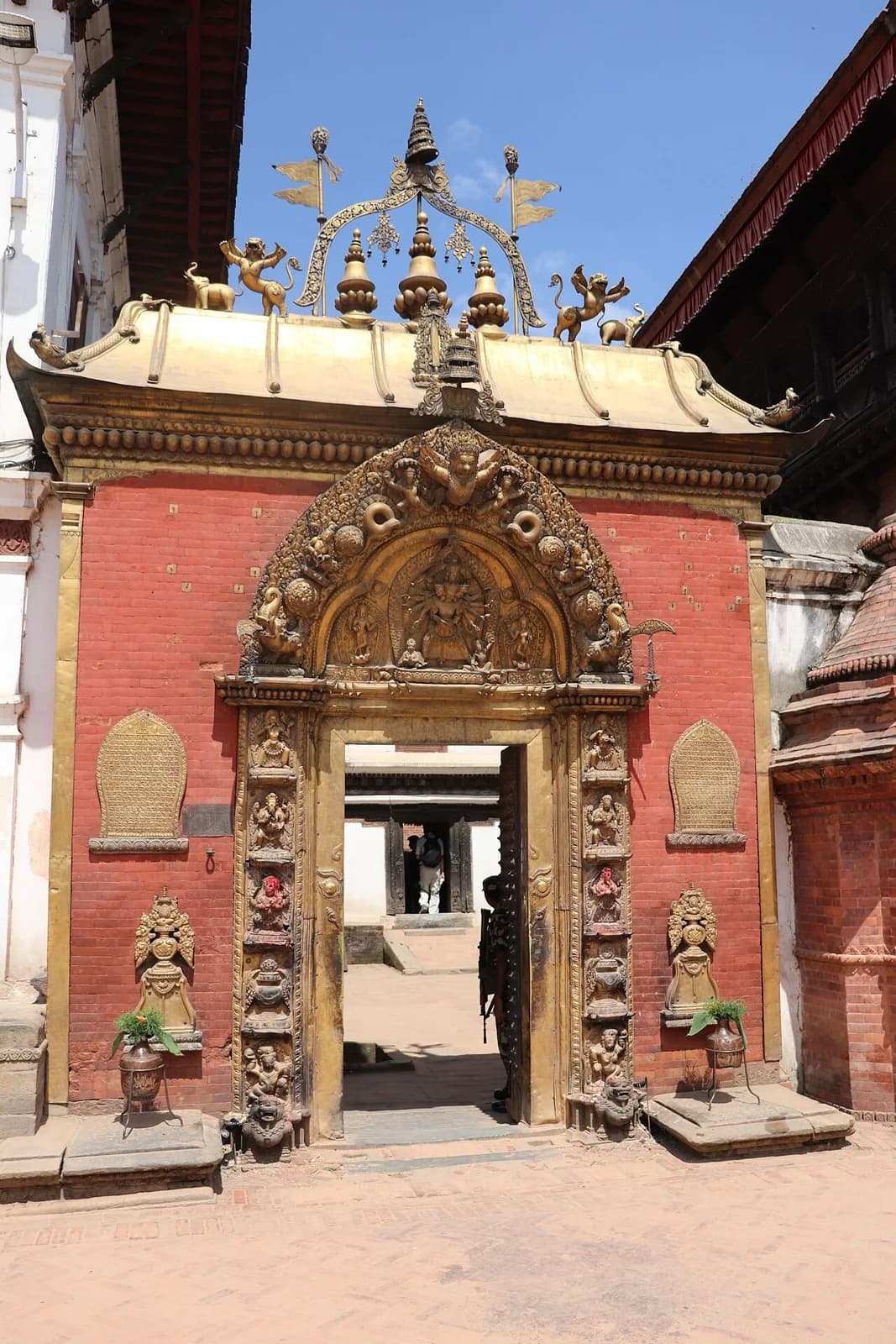 Architectural detail at Bhaktapur’s Golden Gate