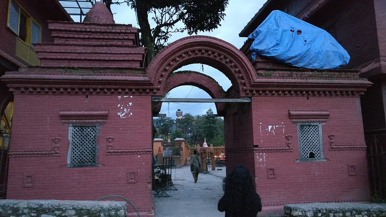 The entrance to Budhanilkantha Temple
