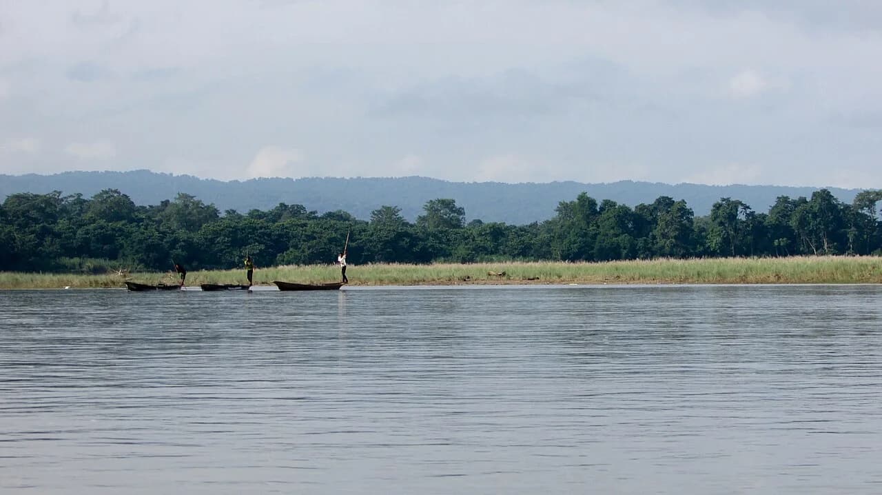 River and forest landscape in Chitwan