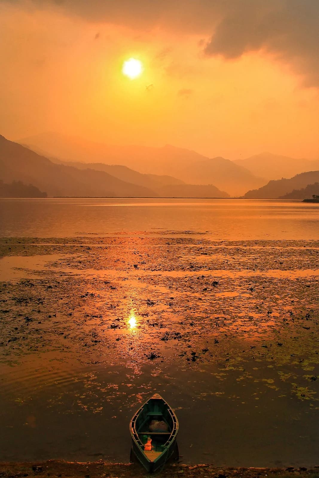 Evening light over Phewa Lake