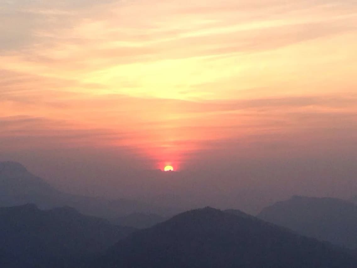 Sunrise light seen from Sarangkot