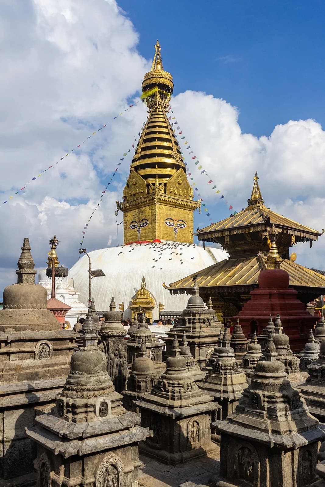 The hilltop stupa at Swayambhunath